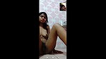 Sexy hot girl finger her pussy pissing  showing on vc