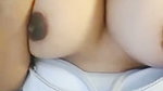 Shy girlfriend showing her soft boob on vc