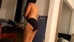 Awesome looking bhabhi show her boob  wearing black bra