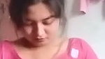 Beautiful girl showing her boob on video call
