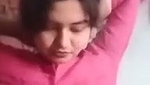 Beautiful girl showing her boob on video call