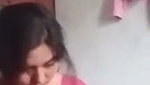 Beautiful girl showing her boob on video call