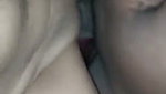 Boyfriend fucking her gf on bed  enjoying