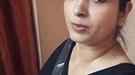 Beautiful Bengali Lady Sexy Navel in black Saree d