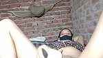 Aunty inserting dilo  showing asshole
