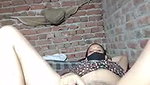 Aunty inserting dilo  showing asshole