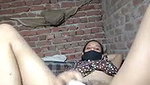Aunty inserting dilo  showing asshole