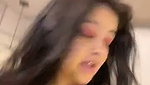 Awesome looking girl showing  talking