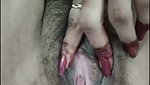 Hot babe showing her pink pussy
