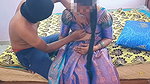 Husband suck his beautiful wife boob on bed