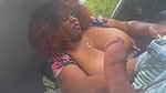 America Cheating with Black BBW Coworker in the Car
