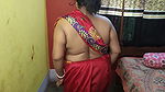 Indian sizzling mom showing her juicy pussy in red sharee