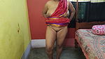 Indian sizzling mom showing her juicy pussy in red sharee