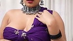 Anjali Gaud Big Boobs Open Armpit On Purple Lehenga