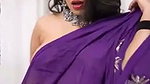 Anjali Gaud Big Boobs Open Armpit On Purple Lehenga