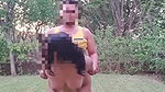 Beautiful bhabhi fucking outside of the house in Doggy style