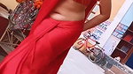 Reema Wora Sexy Navel in red Saree