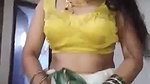 Sexy bhabhi with white saree showing her beauty