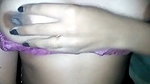 Taanu showing her pink bra  boob