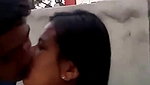 Desi Boyfriend Kiss Her Lover in top of Building