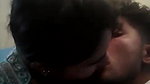 Couple romance and smooching