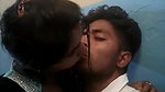 Couple romance and smooching