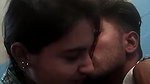 Couple romance and smooching