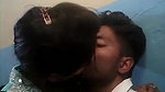 Couple romance and smooching