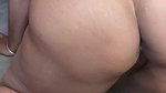 Mom getting hot and massage her big boobs and fucking with carrot