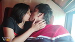 Indian Teen Couple Kissing in the Bus
