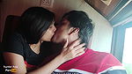 Indian Teen Couple Kissing in the Bus