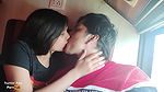 Indian Teen Couple Kissing in the Bus
