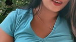 Cute malayali chubby girl huge breasts in blue tshirt