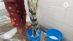 Hot aunty cloths washing vlog Bedsheet washing vlog