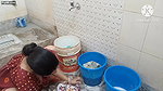 Hot aunty cloths washing vlog Bedsheet washing vlog