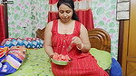 Sumi showing melons when cutting Watermelon vlog