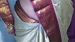 Tamil Aunty Silk Saree Draping