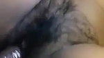 Dense hairy pussy fucked hard on cam
