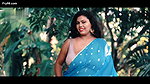 Barsha Banerjee in Blue Saree Flaunting Her Chubby Body