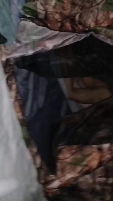Husband Recording His Wife Getting Used by His Brother in the Tent while Camping