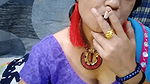 Desi bhabhi drink alcohol and smoke cigarette, and enjoy sex,hot pussy, boobs,nippal, clit.