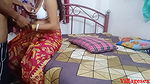 Red saree pe Bhabhi ki jomkar Chudai by Hushband friend
