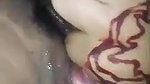 Rubbing her wet pussy