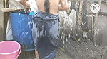 Anita Yadav bathing with cold water