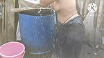 Anita Yadav bathing with cold water