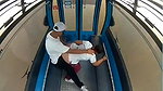 security cameras catches dumb girlfriend sexing in aerial cable car
