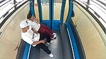 security cameras catches dumb girlfriend sexing in aerial cable car