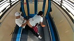 security cameras catches dumb girlfriend sexing in aerial cable car