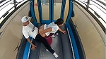 security cameras catches dumb girlfriend sexing in aerial cable car