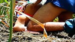 Indian Desi Village Telugu Neighbour Wife Doggy Sex with Me Outdoor in Jungle